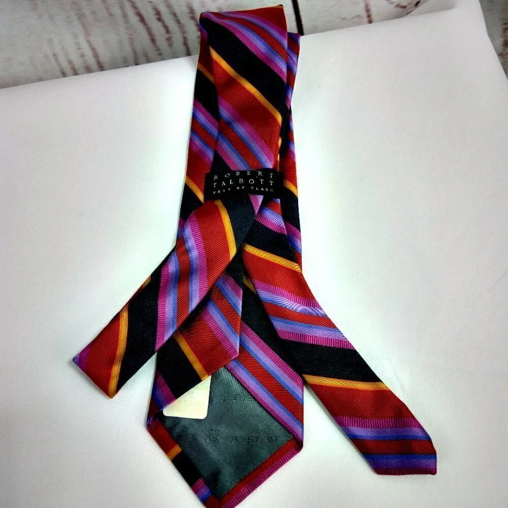 Robert Talbott Best Of Class Handsewn Multicolor Striped Silk Tie 4